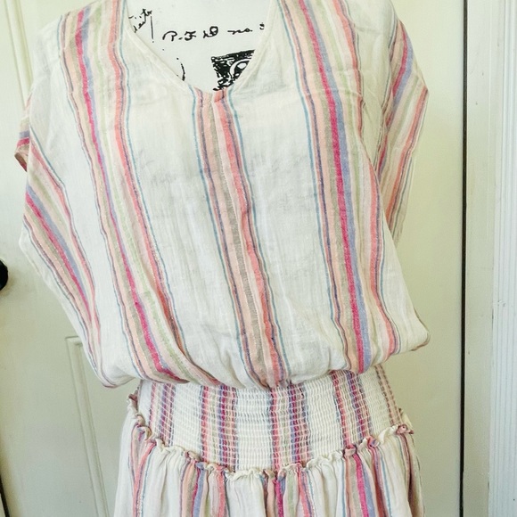 Rail Lucca Dress in Havana Stripe short sleeves in good pre-owned condition - Picture 10 of 11